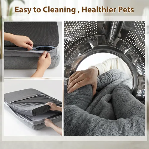 Vista 5 de BFPETHOME Camas para perros pequeños, cama lavable para perros con lados, camas ortopédicas de tamaño pequeño con funda extraíble y cama impermeable