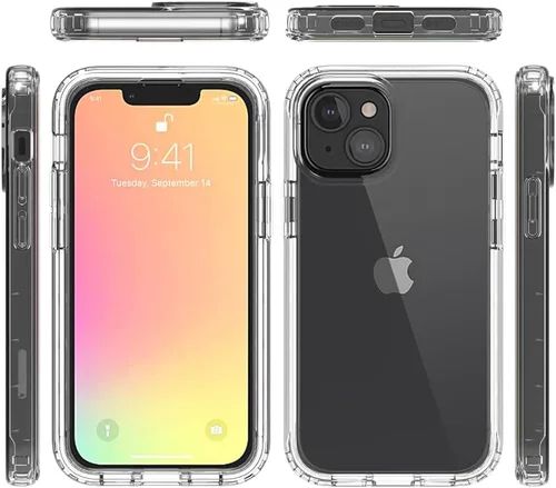 Vista 32 de Funda para iPod Touch 7, cristal transparente, no amarillea, resistente, suave, TPU de doble capa, resistente a prueba de golpes, funda transparente