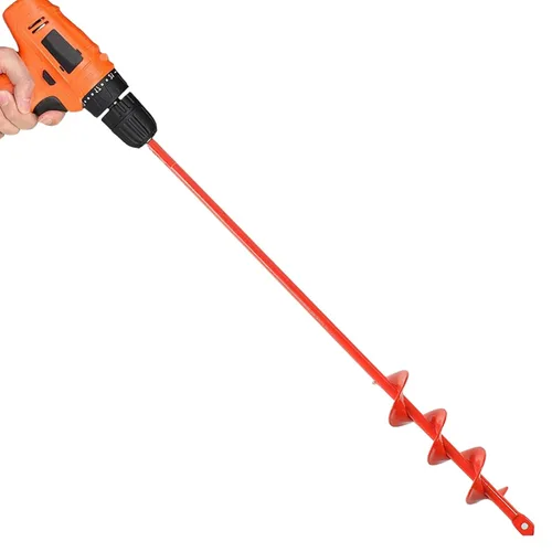 MAXCCINO Broca de Barrena para Plantar 1.6"(D) x16.5"(L), Broca de Taladro en Espiral para Tierra de Jardín con Impulsor Hexagonal de 3/8", para