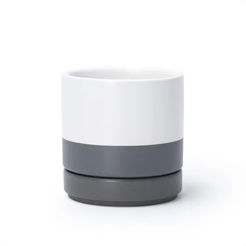 Vista 69 de D'vine Dev Maceta de cerámica de 10 pulgadas con orificio de drenaje y platillo, maceta redonda cilíndrica para interiores, color negro, 94-O-E-2