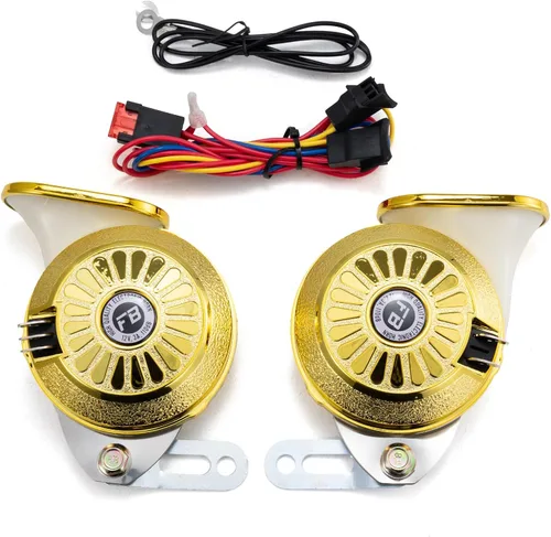 Vista 14 de FARBIN Bocina de tren de 24 V para camión súper fuerte, 3 modos de sonido variables, bocina de 130 db con kit de cableado para camión, tren, autobús