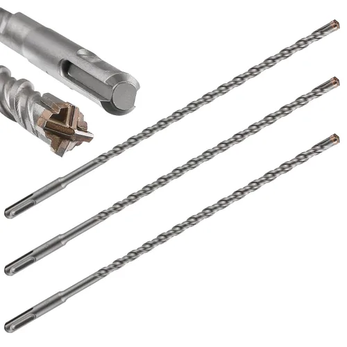 Vista 29 de Wensilon Broca para hormigón, 1 unidad, 1 pulgada x 10 "-8 pulgadas, material de carburo de doble rosca de tipo cruzado, adecuado para hormigón