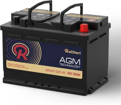 Batería AGM BCI Group 48 - Batería automotriz de 12 V, 70 Ah H6, tamaño 48, batería de 12 V para arranque y parada recargable, ciclo profundo,