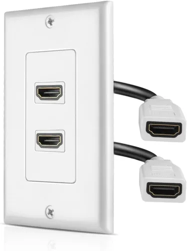 Vista 10 de TNP - Placa de pared HDMI – 1 puerto HDMI enchufe panel de montaje decorativo placa frontal con 4K UHD ARC/eARC Ethernet Pass-Thru soporte