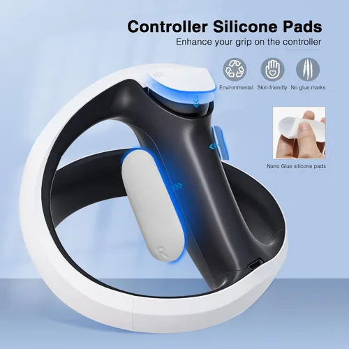 Vista 4 de 6-in-1 Accessories Bundle for PSVR 2, with one for two Magenic Charging Cable,Display Stand,Hook Rack,Lens Protector 5 Accessories