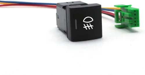 Vista 4 de x xotic tech Interruptor de botón pulsador de 4 polos de 12 V estilo fábrica con luces LED de fondo indicador para luces antiniebla, DRL, barra