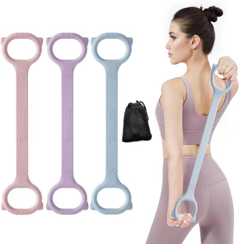 Vista 12 de Figure 8 Workout Resistance Band - 3 Elasticities Optional 20 30 40lb, Thicker Durable Arm Back Shoulder Exercise Elastic Rope Yoga Straps Pilates