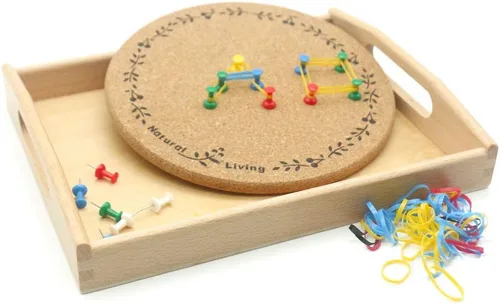 Vista 7 de DANNI Gudong Montessori Practical Life Material Martillo y clavos Set con bandeja de madera Montessori Juguetes educativos de madera para niños (1)