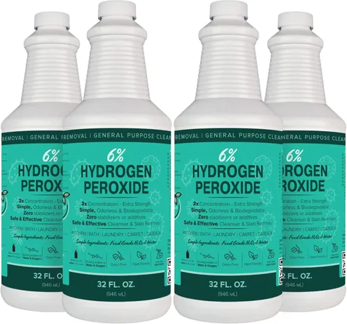 Vista 4 de MAXTITE Solución de peróxido de hidrógeno al 6%, 32 onzas líquidas (¡solo H2O2 de grado alimenticio y agua!) – Solución de limpieza natural