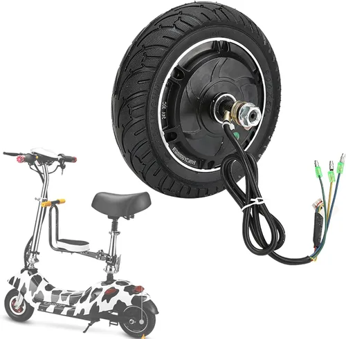 Vista 2 de Rueda de motor de cubo de 350 W, kit de rueda de motor de cubo, motor de cubo de rueda sin escobillas, para scooter eléctrico de 8 pulgadas