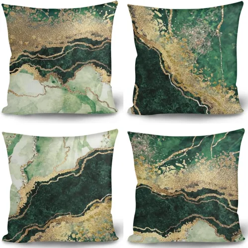 Vista 16 de GLUDEAR Juego de 4 fundas de almohada decorativas de 18 x 18 pulgadas, fundas modernas para dormitorio, sofá, sala de estar, decoración del hogar