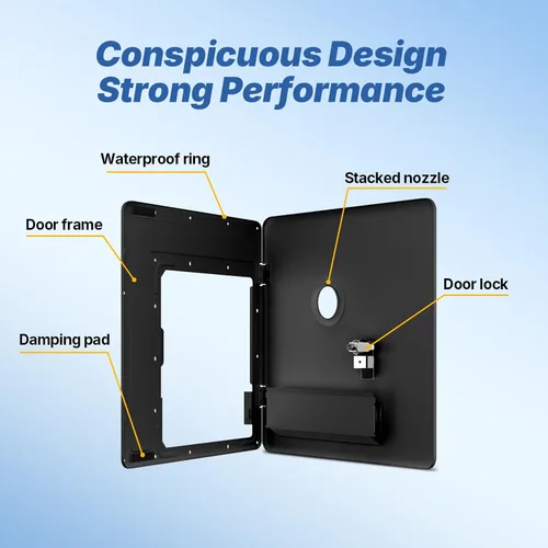 Vista 7 de Ranein Kit de puerta de calentador de agua para RV, panel negro de 15 x 15 pulgadas, compatible solo con modelos Ranein