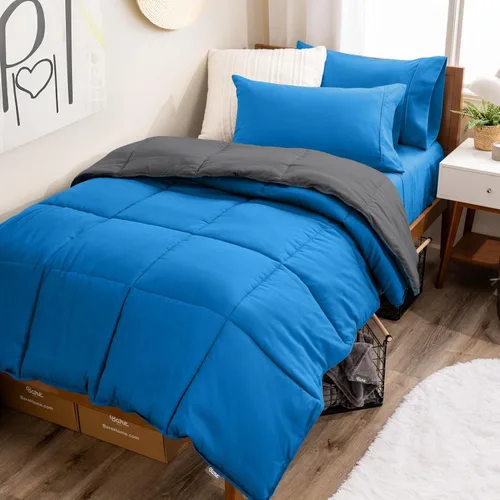 Vista 23 de Bare Home - Juego de edredón reversible en una bolsa y juego de sábanas - Individual - Alternativa al plumón - Suave - Juego de ropa de cama