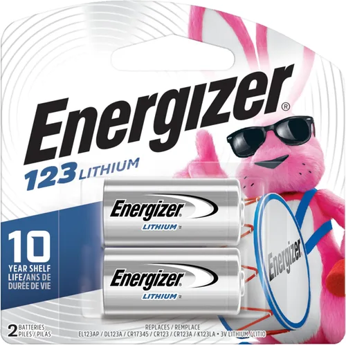Vista 7 de Energizer 123 baterías de litio (paquete de 2), baterías fotográficas de 3V