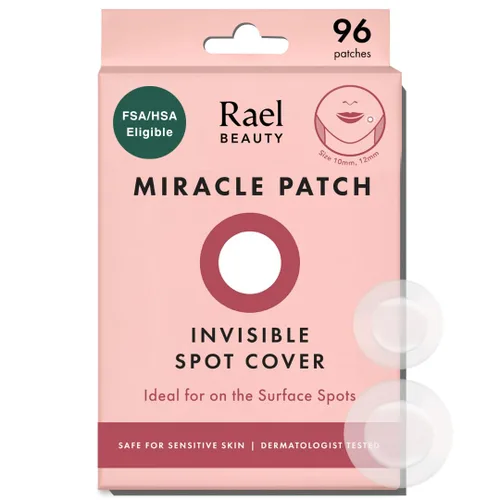 Vista 10 de Rael Parches para espinillas – Miracle Overnight Spot Cover - Adhesión más gruesa y extra, parche hidrocoloide para espinillas para el acné, acné