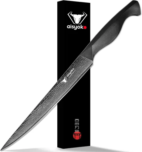 Vista 13 de Aisyoko 8C - Juego de cuchillos de damasco, 3 cuchillos de chef, cuchillos de cocina y pelar, acero inoxidable de alto carbono, mango ergonómico