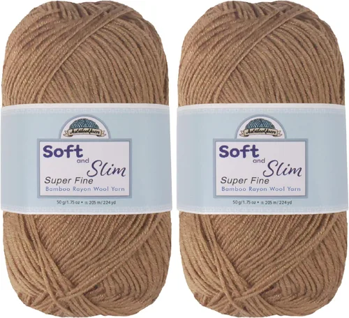 Vista 58 de JubileeYarn Hilo Suave y Delgado - 50g/madeja Mezcla de Rayón de Bambú y Lana - Pegaso - 2 madejas