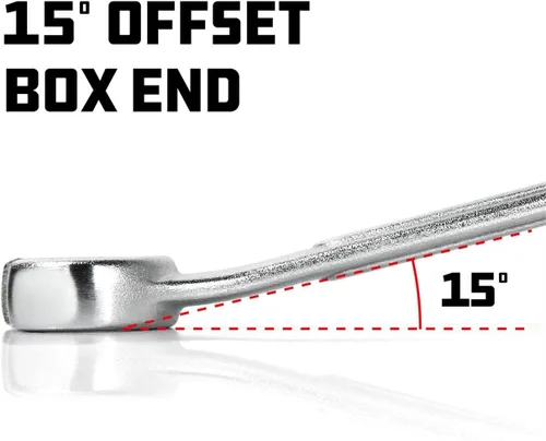 Vista 4 de Powerbuilt Juego de 4 llaves de tuerca SAE de 4 piezas, el tamaño incluye llave de tuerca de 3/8 x 7/16 pulgadas, 1/2 x 9/16 pulgadas, 5/8 pulgadas