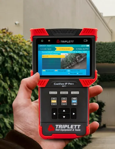 Vista 15 de Triplett 8071 CamView IP Pro+ CCTV Cámara Probador con servidor DHCP incorporado - IP, NTSC/PAL, AHD, TVI