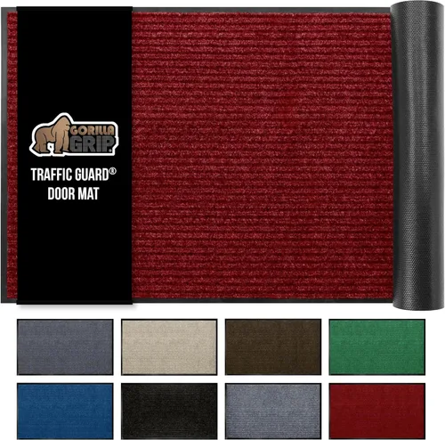 Vista 11 de Gorilla Grip - Tapete afelpado original de goma con perfil bajo, resistente, duradero, impermeable y fácil de limpiar para interior y exterior