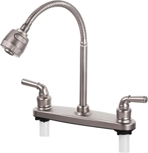 Vista 9 de Grifo de cocina RV no metálico, boquilla flexible para casas rodantes, autocaravanas, remolques de viaje