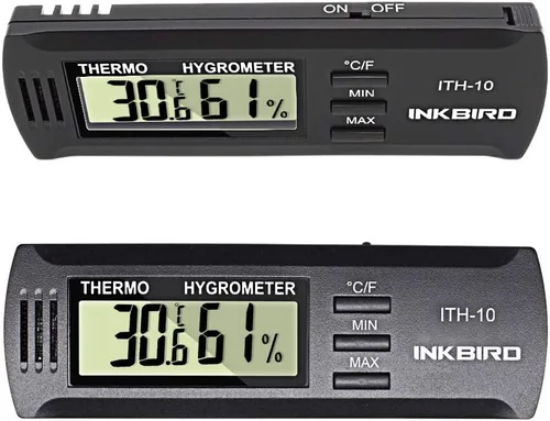 Vista 9 de Inkbird - Termómetro digital con entrada CC de 3 V e higrómetro para medir la humedad del aire ITH-10