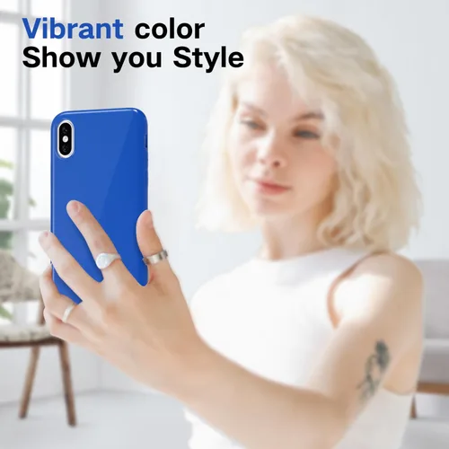 Vista 694 de Svanove para iPhone 7 Plus/ 8 Plus, funda de silicona, de goma suave brillante y gel de jey lindo, funda protectora de plástico simple y lisa