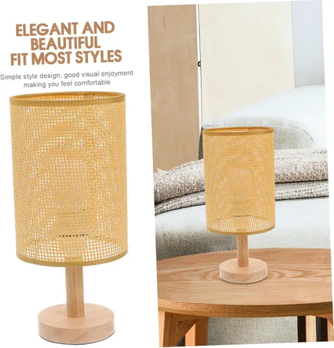 Vista 9 de Lámpara de escritorio, lámpara de mesa, ventilador de techo, lámpara de casa de campo, cubierta de lámpara de piso, pantalla tejida para lámparas