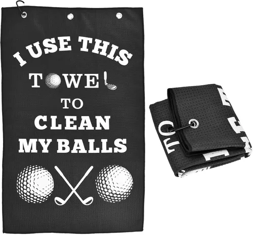Regalos para el día del padre para hombres, accesorios de golf para hombres, esposo, golfistas, divertido paño de limpieza de microfibra con clip