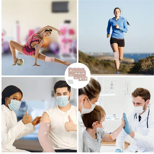 Vista 6 de D&H Medical Vendaje elástico – Paquete de 4 rollos de vendaje de compresión premium + 4 clips adicionales 2 rollos de cada