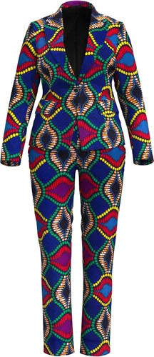 Vista 14 de XIAOHUAGUA Trajes africanos para mujer, conjunto de 2 piezas con estampado de Ankara Fs1496