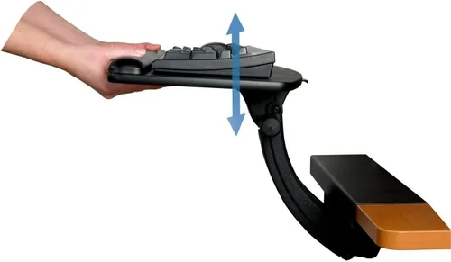 Vista 12 de Bandeja 3M de fácil regulación para teclado de computadora, bandeja estándar, Negro