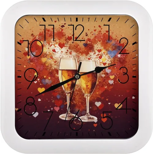 Vista 19 de 10" Square Modern Wall Clock,Animal Panther Print Kitchen Clocks Wall Battery Operated,Silent Non Ticking Unique Funny Cute Wall Clock for Living