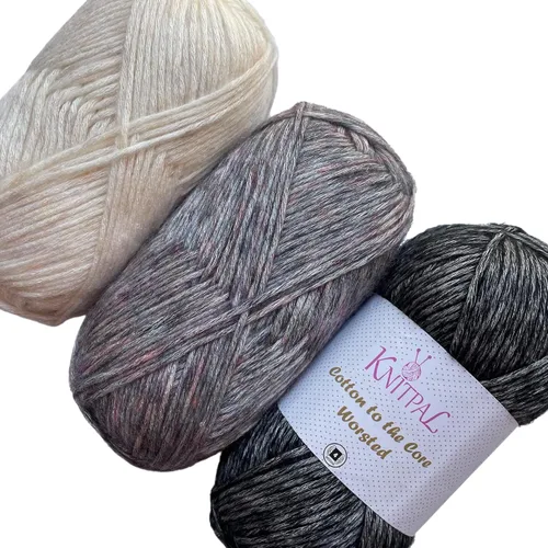 Vista 22 de Cotton to The Core - Hilo de algodón de peso worsted para ganchillo y tejer, paquete de 3 (654 yardas / 300G / 10.58 oz), patrones gratuitos, apto