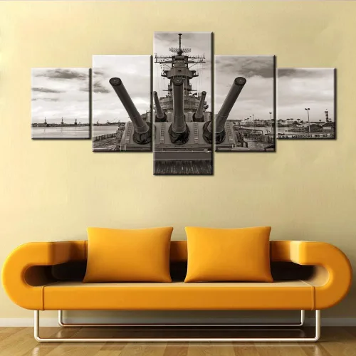 Vista 21 de Cuadros de pared para sala de estar, cuadros de naves de batalla de vikingos, varios paneles, lienzo, arte de pared, puesta de sol, barco pirata