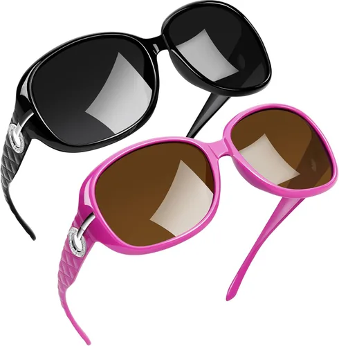Vista 20 de Joopin Oversized Rectangle Sunglasses UV400 Protection Shades for Women Negro