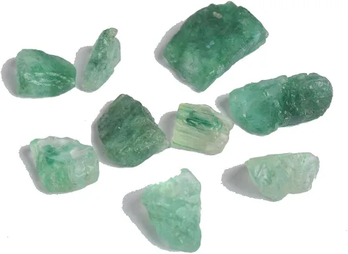 Gema curativa de cristal esmeralda natural 41.00 quilates Lote de 9 piezas de piedra esmeralda verde áspera