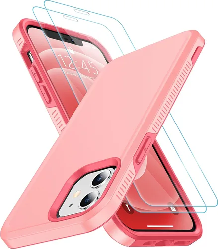 Vista 32 de SPIDERCASE Funda diseñada para iPhone 12/iPhone 12 Pro, protección contra caídas de grado militar de 10 pies, con 2 protectores de pantalla