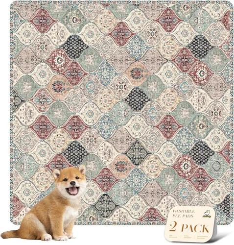 Vista 98 de nunubaby Almohadillas reutilizables para orina de perros, para jaulas y pisos, Almohadillas lavables para orina de perros, elegantes, Beige