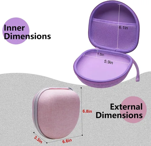 Vista 6 de Funda para auriculares compatible con auriculares BERIBES/TOZO/KVIDIO/Beats/Soundcore Anker con cancelación de ruido sobre la oreja, negro