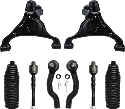 Vista 64 de Detroit Axle - Kit de brazos de control delanteros 2WD de 8 piezas para Ford F-150 Lincoln Mark LT 05-08, 4 brazos de control superior e inferior