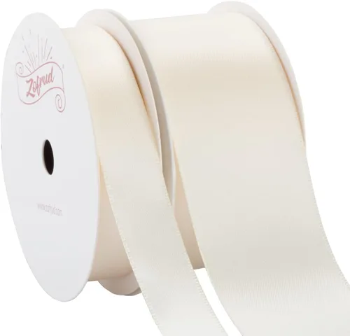 Vista 8 de 2 rollos de cinta de satén de doble cara rosa polvorienta, 20 yardas en total (1 pulgada y 2 pulgadas x 10 yardas), ideal para manualidades