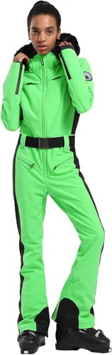 Vista 40 de GSOU SNOW Traje de esquí para mujer, traje de nieve de una pieza, para snowboard, delgado, aislante, impermeable, resistente al viento