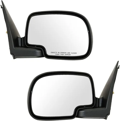 Vista 219 de TRQ Conjunto de 2 piezas de espejo lateral para conductor y pasajero, ajuste eléctrico, sin calefacción, sin memoria, color negro, compatible