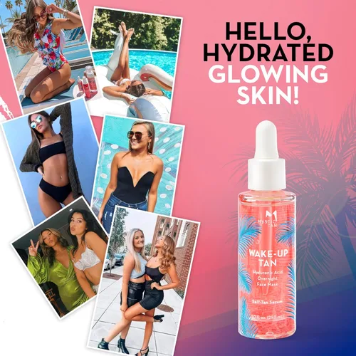 Vista 6 de Mystic Tan Wake Up Tan Face - Suero autobronceador con ácido hialurónico, 1.0 fl. oz / 1.0 fl oz