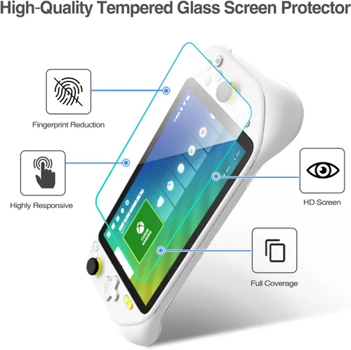 Vista 2 de Paquete de 3 protectores de pantalla mejorados para Logitech G Cloud Gaming, protector de película de vidrio templado transparente HD, protector