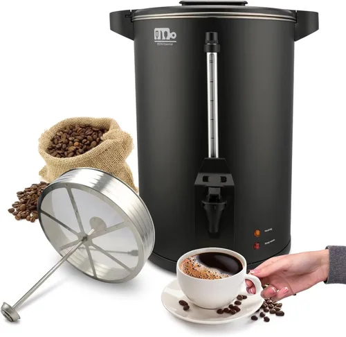Vista 10 de Festa Essential - Urna de café comercial de 30 tazas de 6 L, 750 W, cafetera de doble pared de percolado, dispensador de urna de agua caliente