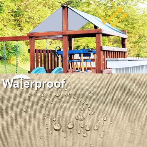 Vista 4 de ABCCANOPY Juego de lona de repuesto de 43 x 90 pulgadas para parques infantiles, pantallas de sombra (beige)