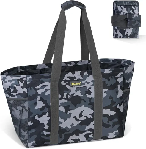 Vista 11 de BALEINE Bolsa de Utilidad Suave Extra Grande de 9 Galones, Bolsa de Almacenamiento Plegable Reutilizable (Rosa Baya)