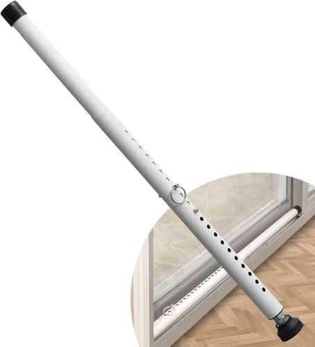 Vista 9 de DIIG Barra de seguridad para puerta corredera, 17.7-50.5 pulgadas, barra de bloqueo de puerta de patio ajustable resistente con puntas de goma, Negro